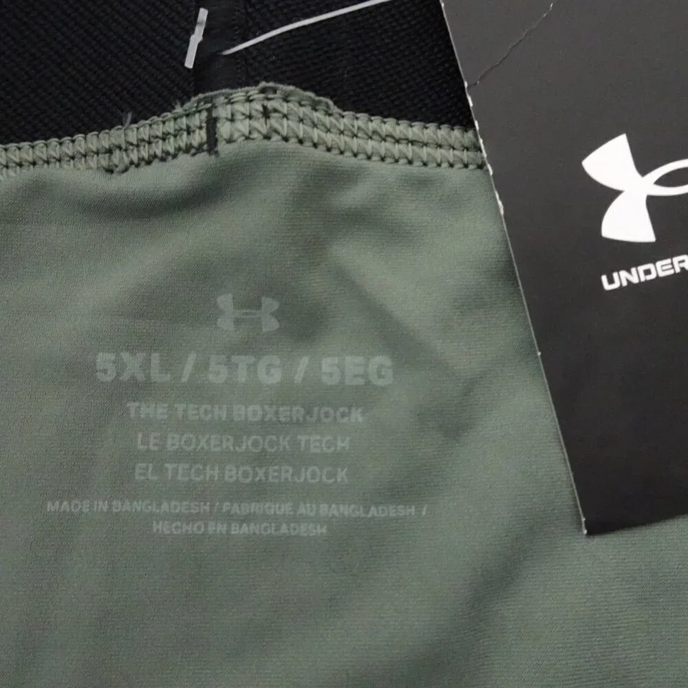 Under Armour Men's Tech Boxer Jock Underwear Size 5XL Green FREE SHIPPING